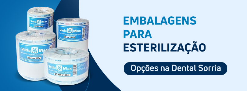 Banner para embalagens para esterilização na Dental Sorria.