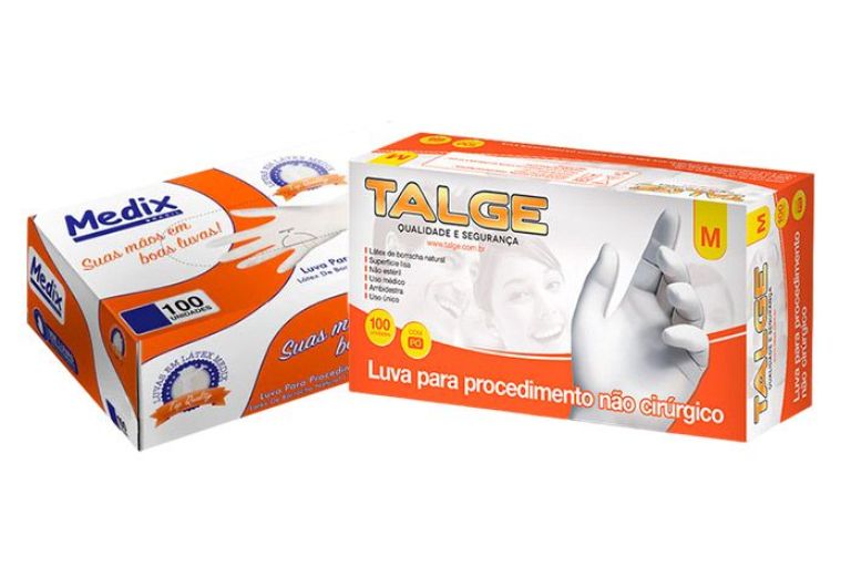 Luvas para dentistas.